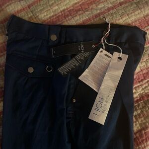 HIGH by Claire Campbell Blue Pleated Pants NWT